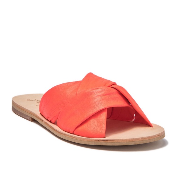 Free People Shoes - Free People Rio Vista Slide Sandal Neon Coral